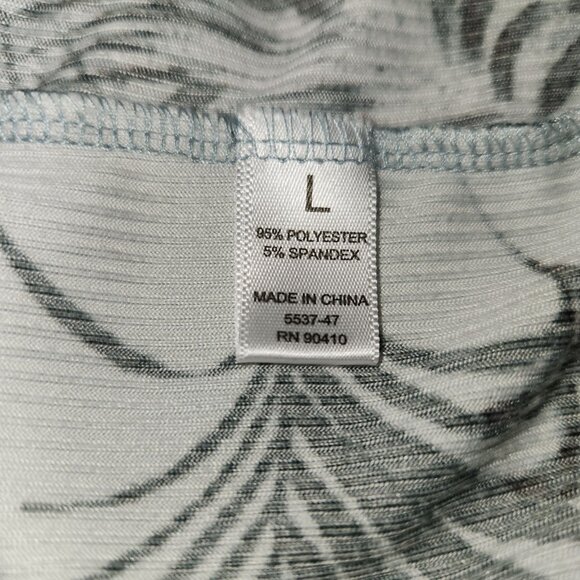 Nicole Miller Womens T L ropical Leaf Print Short Sleeve Button-Up pj set 2522 - Picture 4 of 11